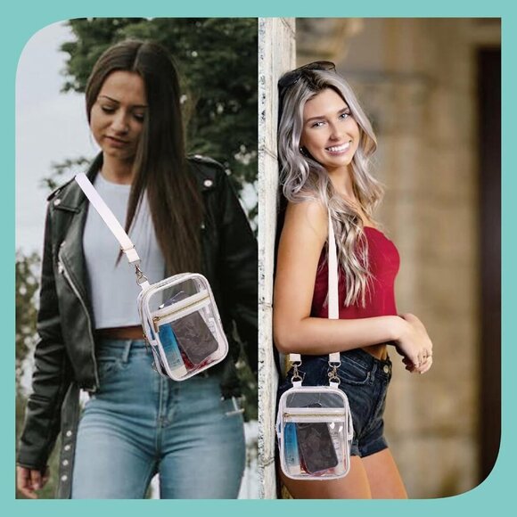 Stadium Approved Crossbody Purse for Women - Clear Stadium Bag for Sporting Even - Picture 5 of 6
